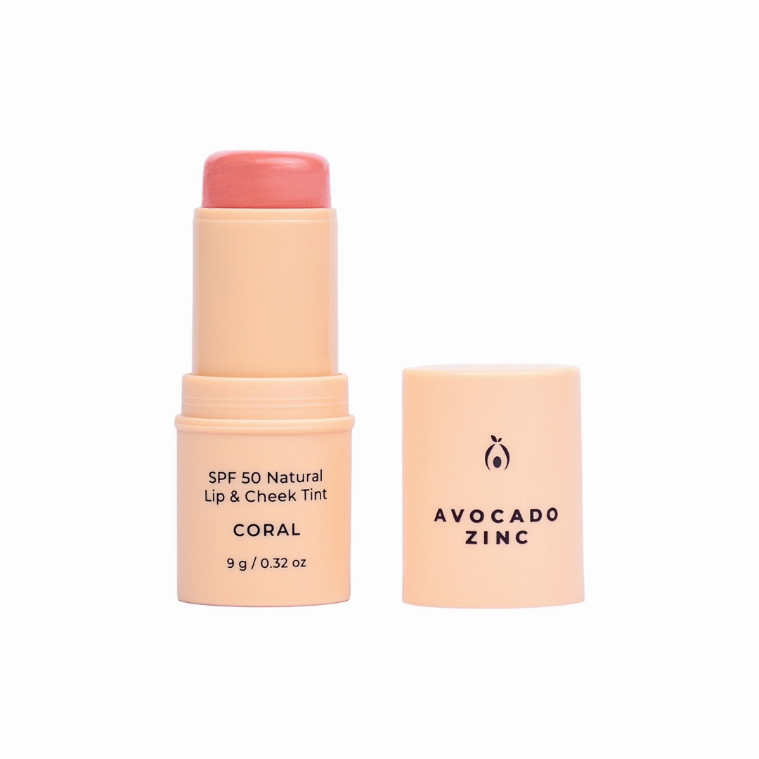 AVOCADO ZINC - SPF 50 Natural Lip & Cheek Tint - Coral