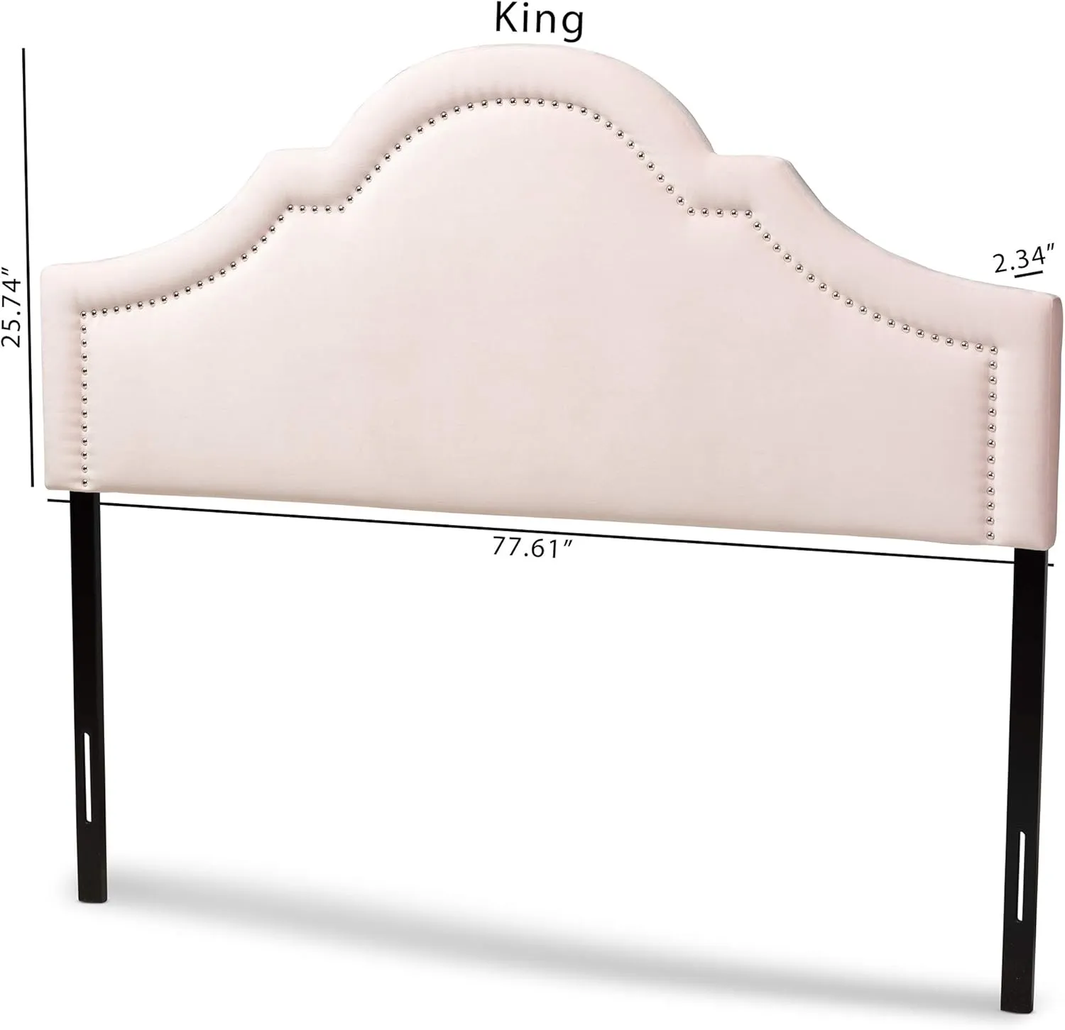 Baxton Studio Headboards, Full, Light Pink