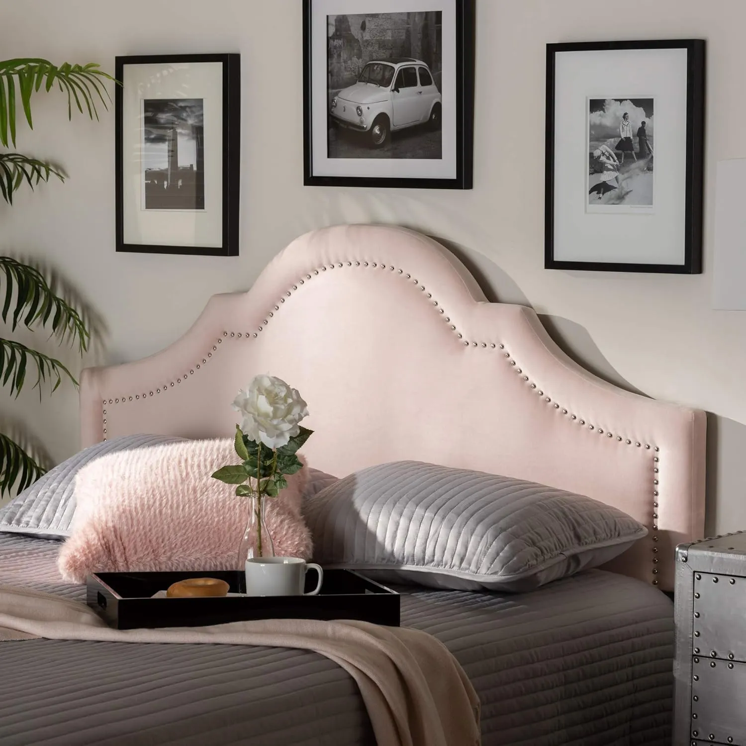 Baxton Studio Headboards, Full, Light Pink
