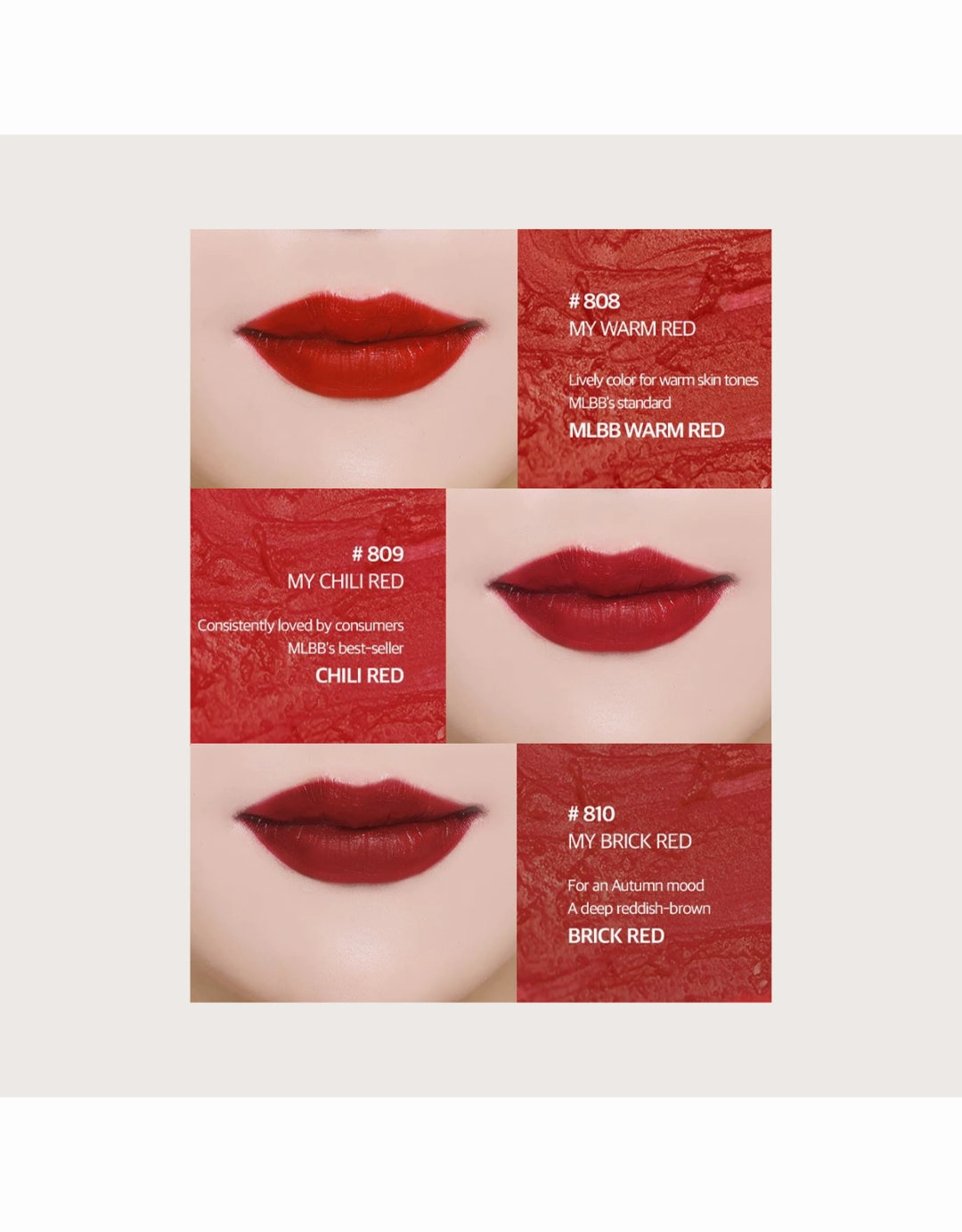 Beauty Of Majesty My Lipstick 808 My Warm Red