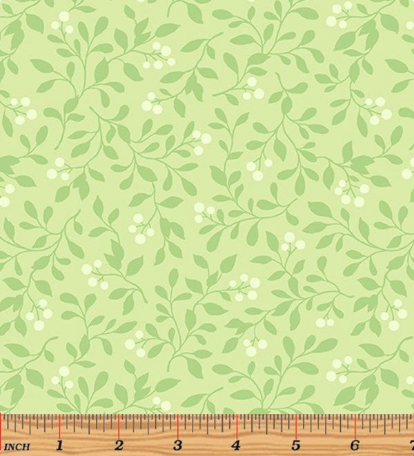 Benartex Rose Whispers Berry Blush Green 10366P-40