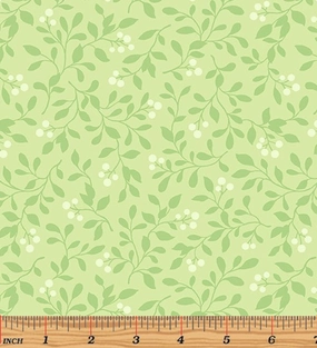 Benartex Rose Whispers Berry Blush Green 10366P-40