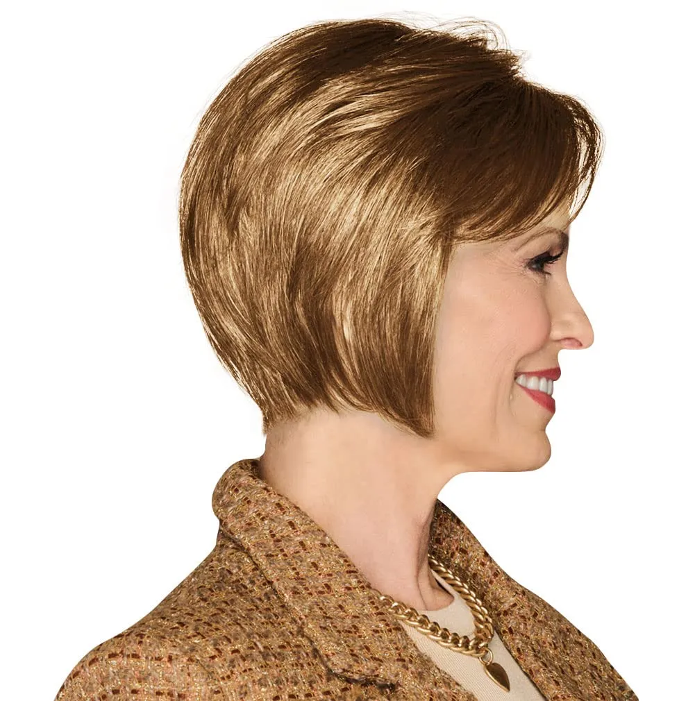 Bend The Rules Chin Length Boy Cut Wig by Hauruwear, Average Cap, GL11-25SS Honey Pecan