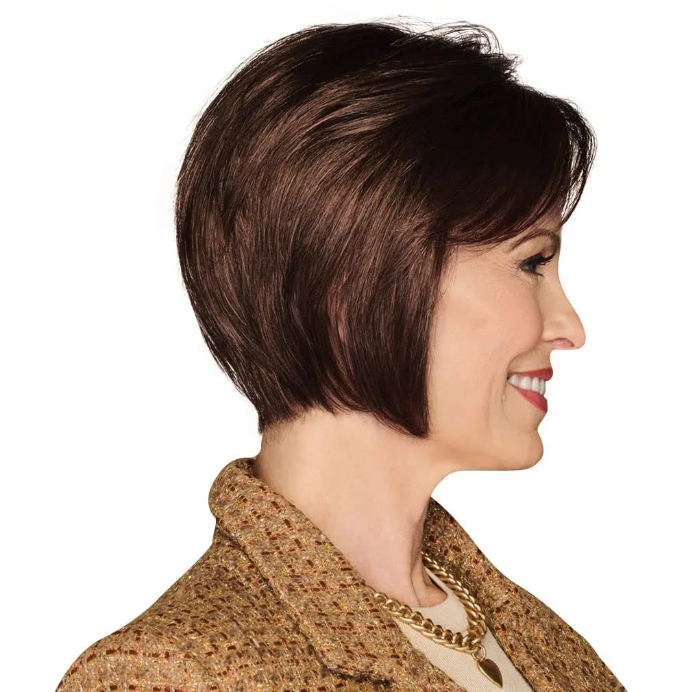 Bend The Rules Chin Length Boy Cut Wig by Hauruwear, Average Cap, GL18-23 Toasted Pecan