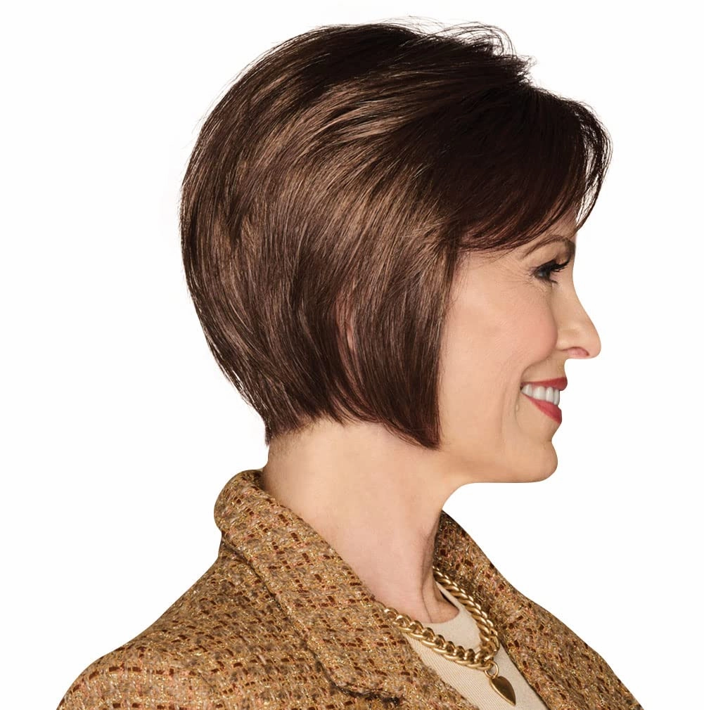 Bend The Rules Chin Length Boy Cut Wig by Hauruwear, Average Cap, GL10-12 Sunlit Chestnut