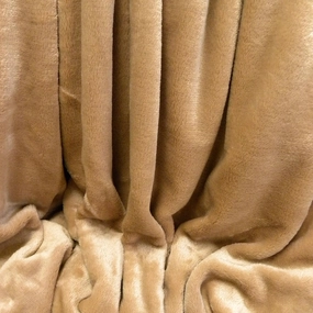 Berkshire VelvetLoft Polyester Blankets, Tan Full Queen