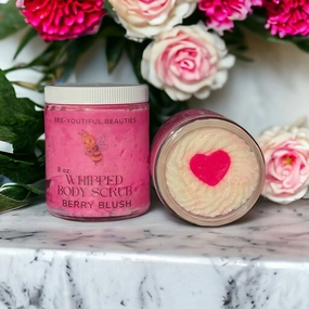 Berry Blush Whipped Body Scrub | Hydrating and Exfoliating Scrub for Nourishing Essential Body Care | Handmade with Love - 4 Oz