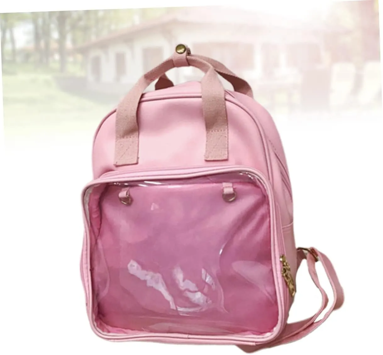 BESPORTBLE Pvc Candy Backpack Stylish School Bag for Students Women Smooth Zipper Storage Pockets