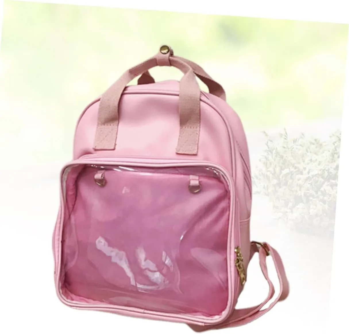 BESPORTBLE Pvc Candy Backpack Stylish School Bag for Students Women Smooth Zipper Storage Pockets