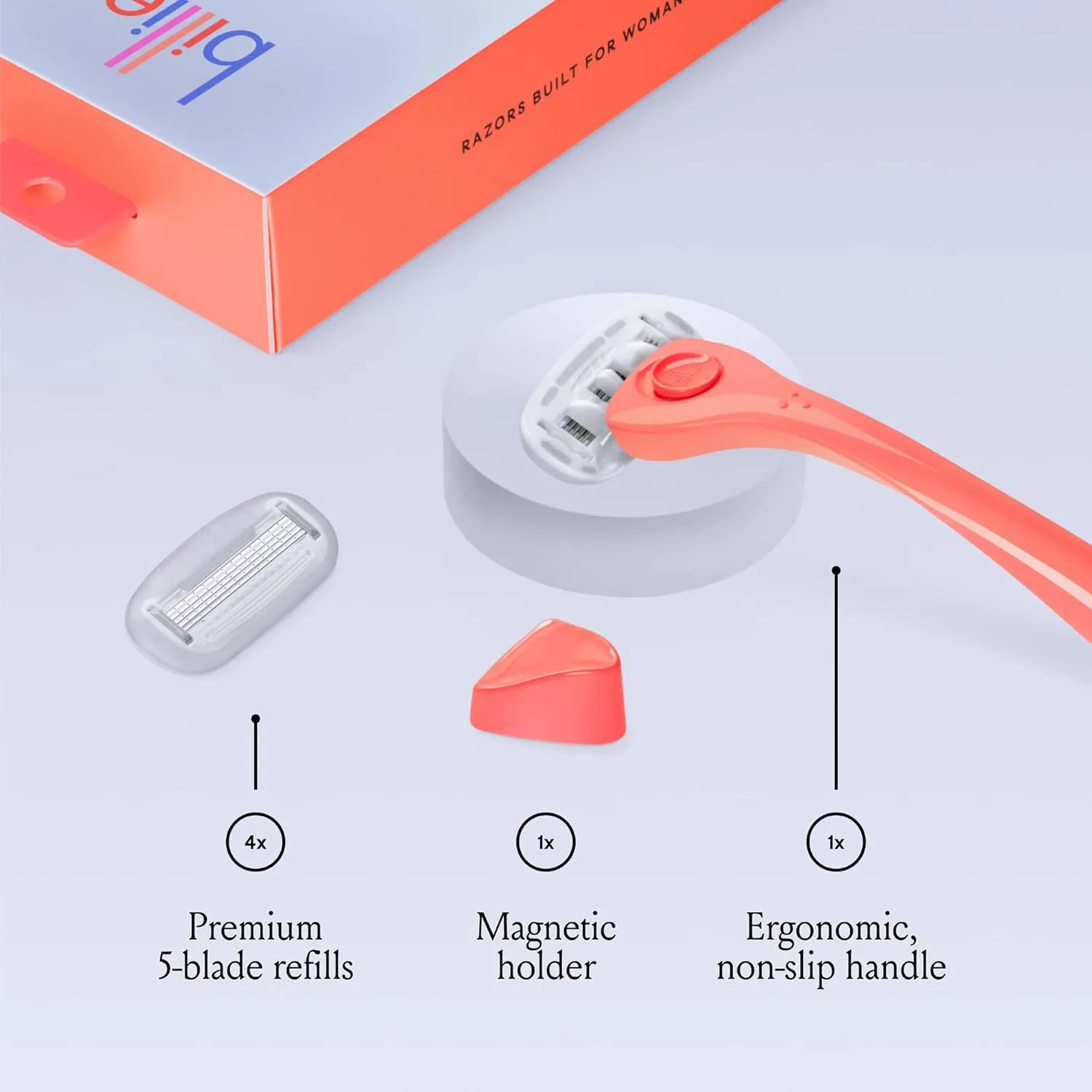 Billie Razors for Women Shave Kit & - V Smooth - Shave Gel   Cleanser for Pubic Hair & Skin - pH-Balanced - Fragrance-Free - Gynecologist-Approved - 6.5 oz.
