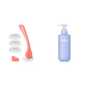 Billie Razors for Women Shave Kit & - V Smooth - Shave Gel   Cleanser for Pubic Hair & Skin - pH-Balanced - Fragrance-Free - Gynecologist-Approved - 6.5 oz.