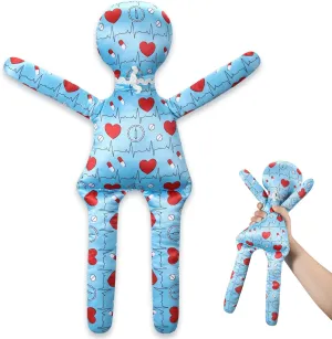 Blosssound 16 x 13 Inches/ 40 x 33 cm Stress Relief Punching Doll Soft Gag Gift Anger Relief Toys Sensory Tool for Friends Coworker Men Women Husband Girlfriend Boyfriend