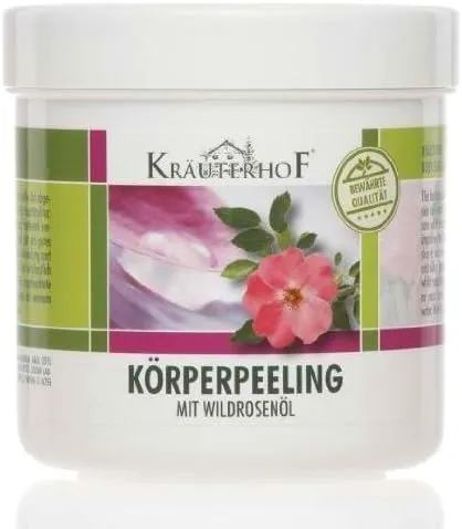 Body Exfoliant with Rosehip & Shea Oils for Soft and Silky Smooth Skin by Krauterhof