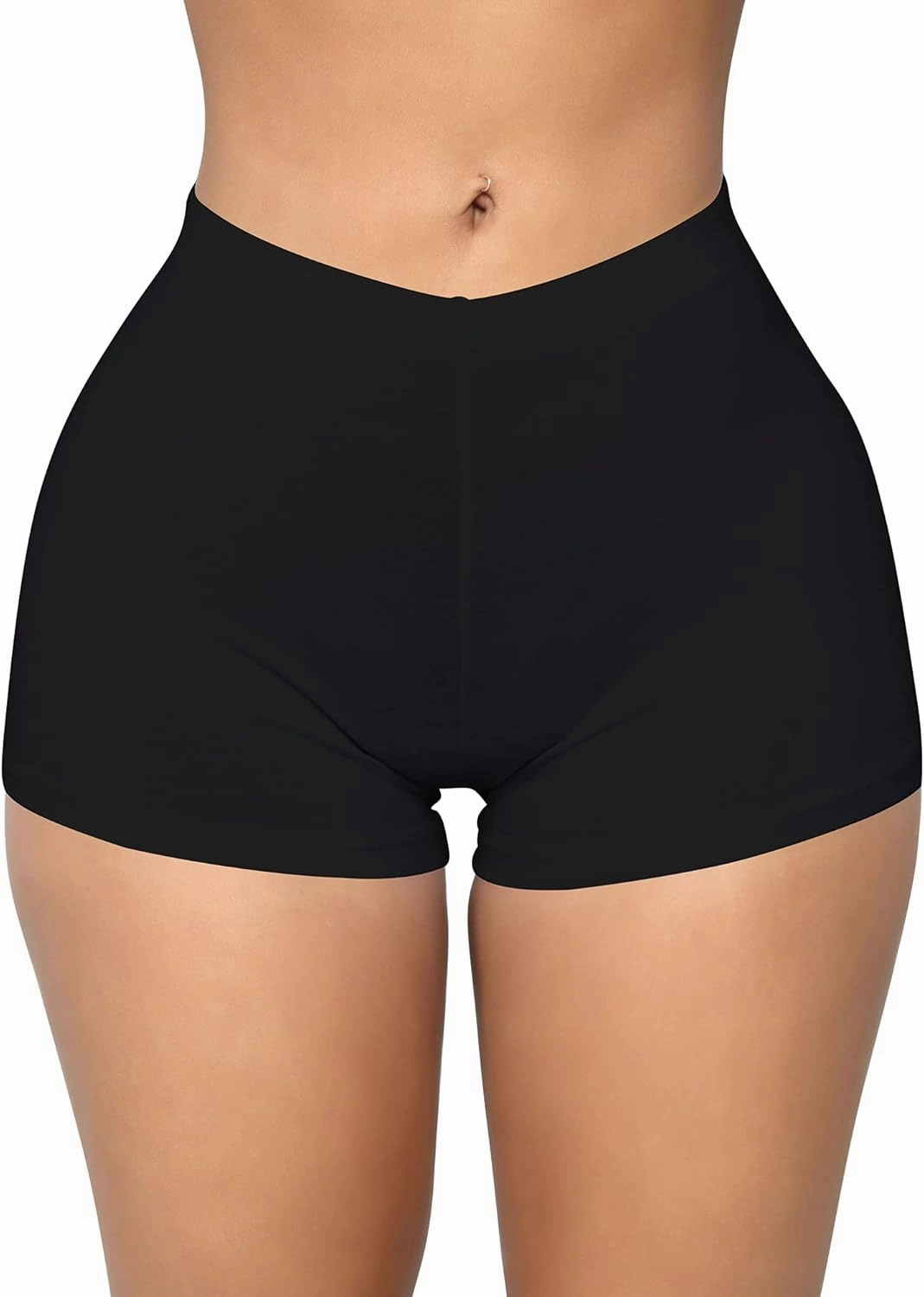 BORIFLORS Women's Sexy Workout Gym Biker Elastic Waist Booty Shorts