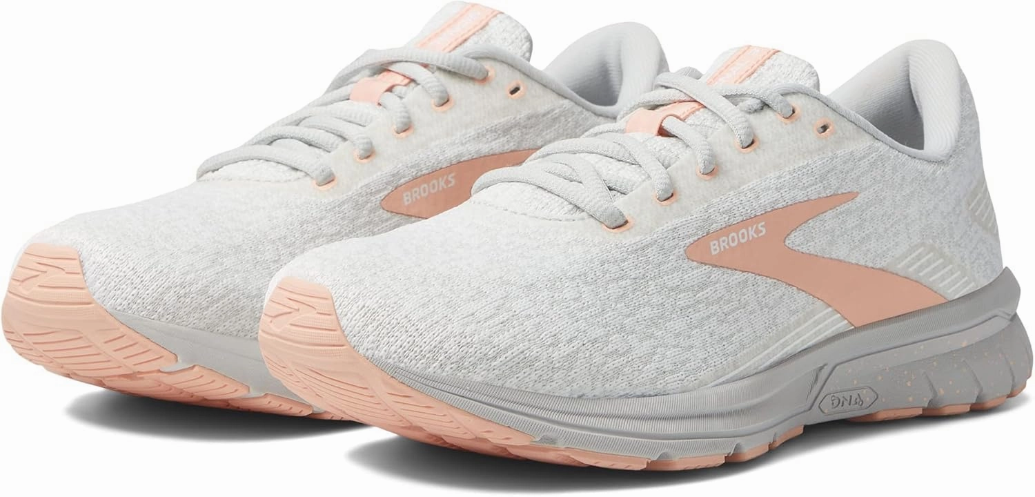 Brooks Women's Signal 3 Running Shoe - White/Oyster/Tropical Peach - 9.5 Medium