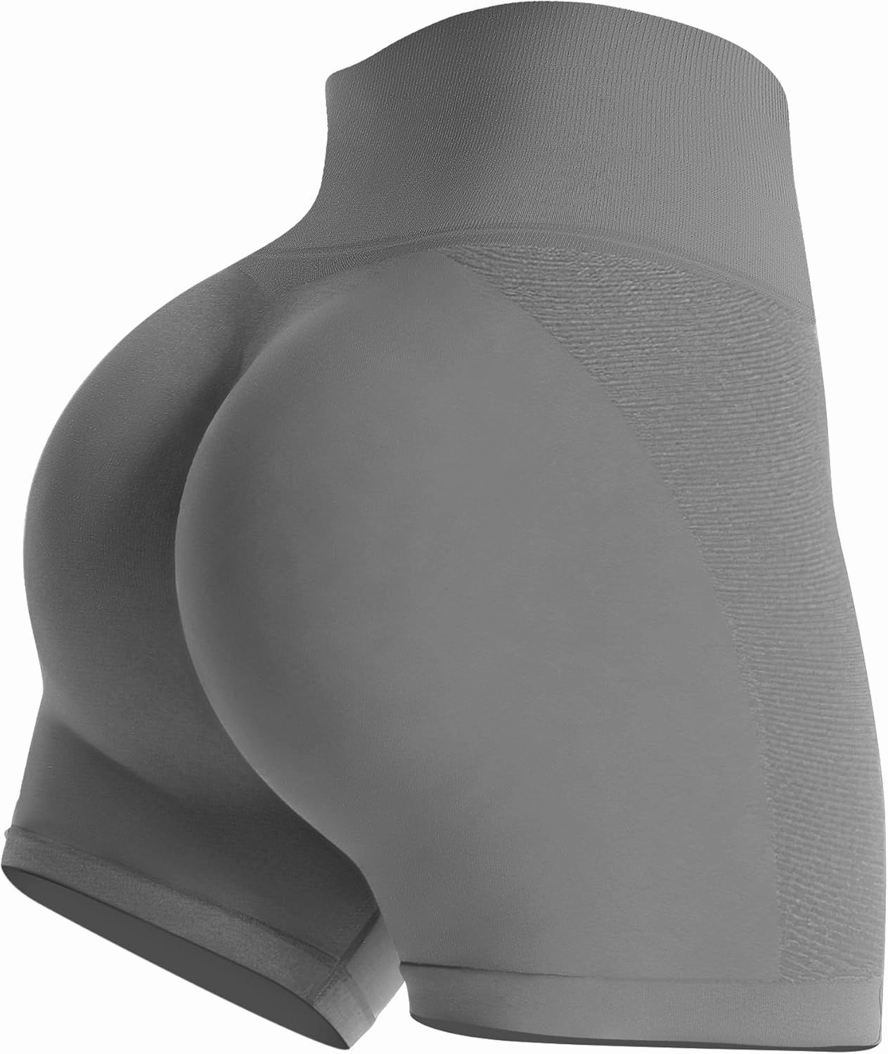 Buauty Gym Shorts Women, Seamless Yoga Workout Shorts, High-Waisted 3.6'' Scrunch Butt Booty Lifting Athletic Running Shorts