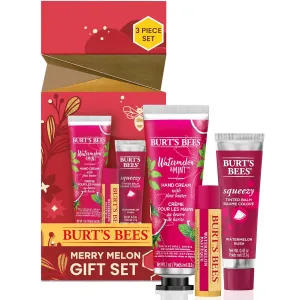 Burt's Bees, 3 Lip Care Products, Squeezy Trio Tinted Lip Balm Set, Berry Sorbet, Sweet Peach & Watermelon Rush
