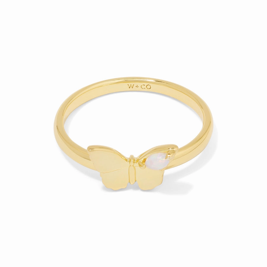 Butterfly Opal Gold Ring