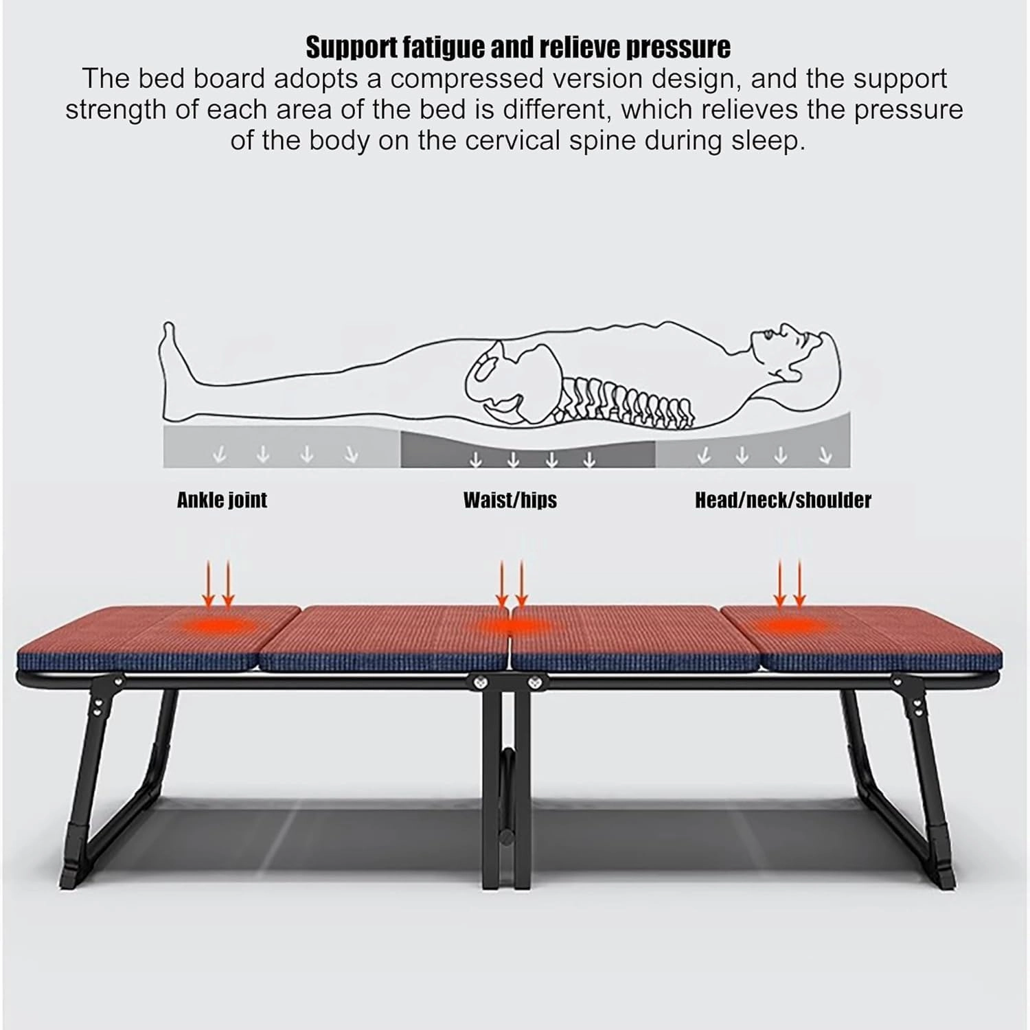 Camping Cot with Mat for Adults Foldable Camping Bed for Adults with Non-Slip Foot Pad for Travel,Room,Office,Home Nap