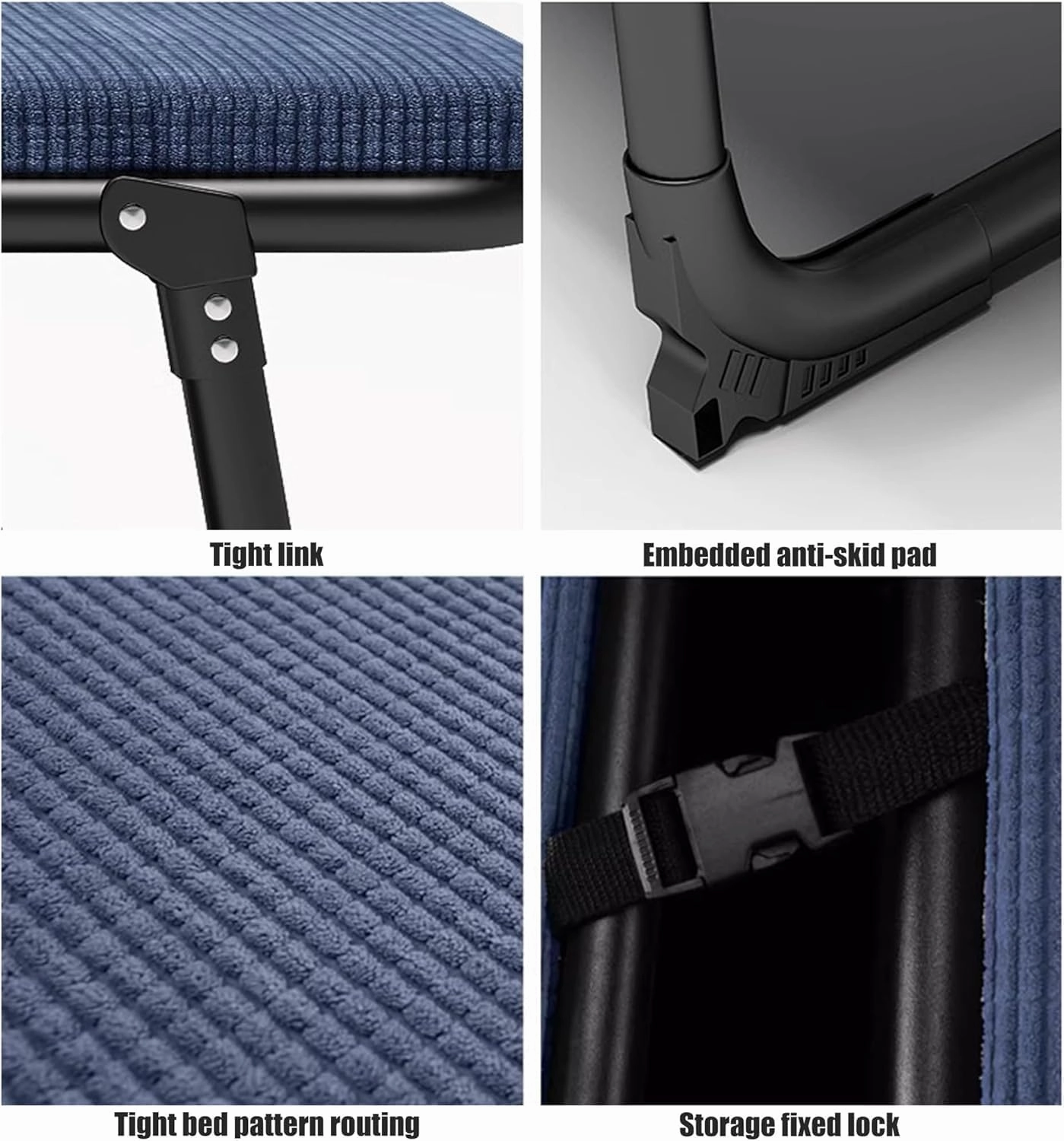 Camping Cot with Mat for Adults Foldable Camping Bed for Adults with Non-Slip Foot Pad for Travel,Room,Office,Home Nap