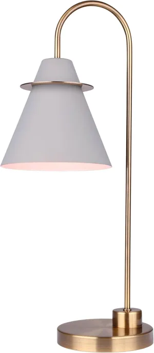 Canarm Talia Elegant Matte Grey Table Lamp - Sleek Design with On-Off Cord Switch, 40W, 7" W x 22" H x 10" D, Perfect for Modern Home Decor