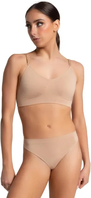 Capezio Women's Seamless Clear Back Bra