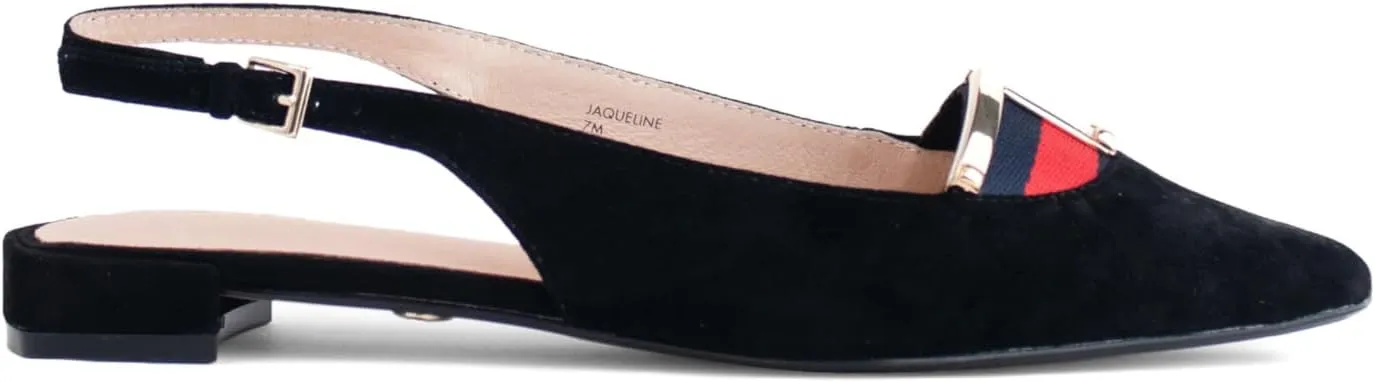 Cecelia New York Jacqueline Slingback Pointed Toe Flats Gold Snake