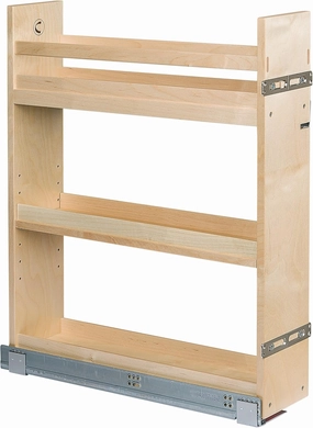 Century Components Signature Series SIGBO55PF Base Cabinet Pull-Out Kitchen Organizer 5-7/8"W x 26-3/4"H x 21-1/2"D - Solid Maple - Blum Soft Close Slides