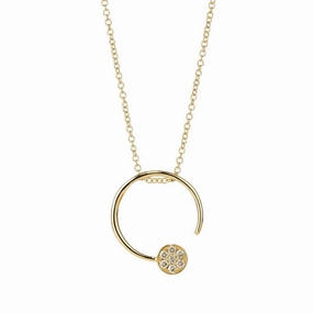 Champagne Diamond Disc Pendant
