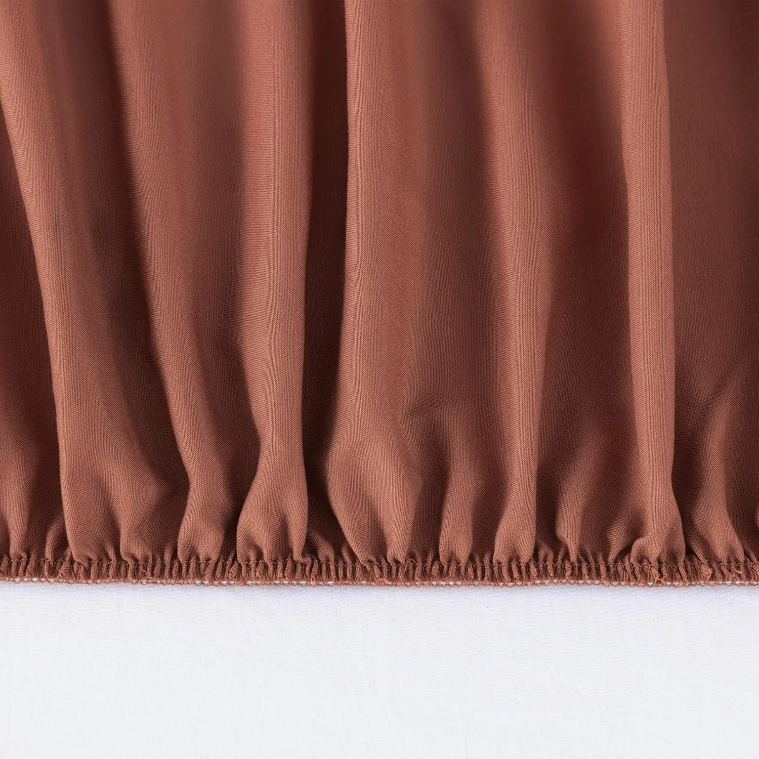 Chezmoi Collection 4-Piece Terracotta Sheet Set King Size - 110GSM Peach Skin Brushed Microfiber Polyester 16" Deep Pocket Bed Sheets & Pillowcases