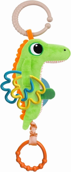 Chicco Crocodile Vibrating Rattle Ring Universal Ring for Prams and Prams Plastic Craft Vibration Effect Sensory Play for 3-24 Months