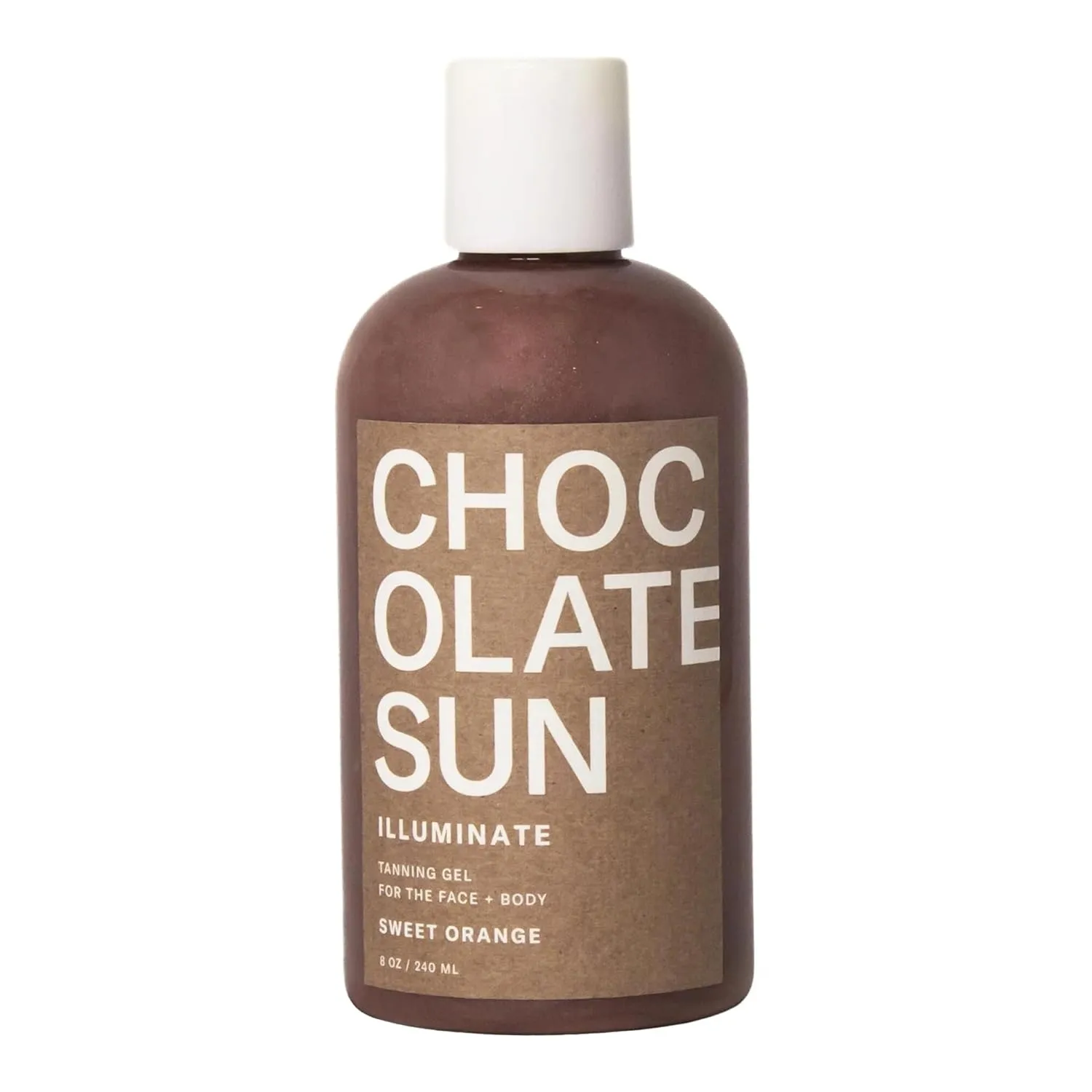Chocolate Sun - Organic ILLUMINATE Face   Body Tanning Gel | Clean, Non-Toxic Sunless Tanning (Medium to Dark, 8 oz | 236 ml)