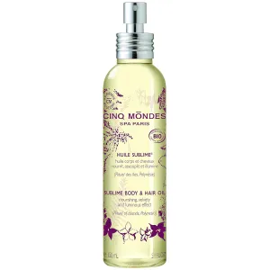 CINQ MONDES Sublime Body & Hair Oil 5.1 Fl.Oz- Organic, Nurturing Dry Oil For Very Dry Skin, Flaky Skin, Damaged Hair Or After Sun Hydration