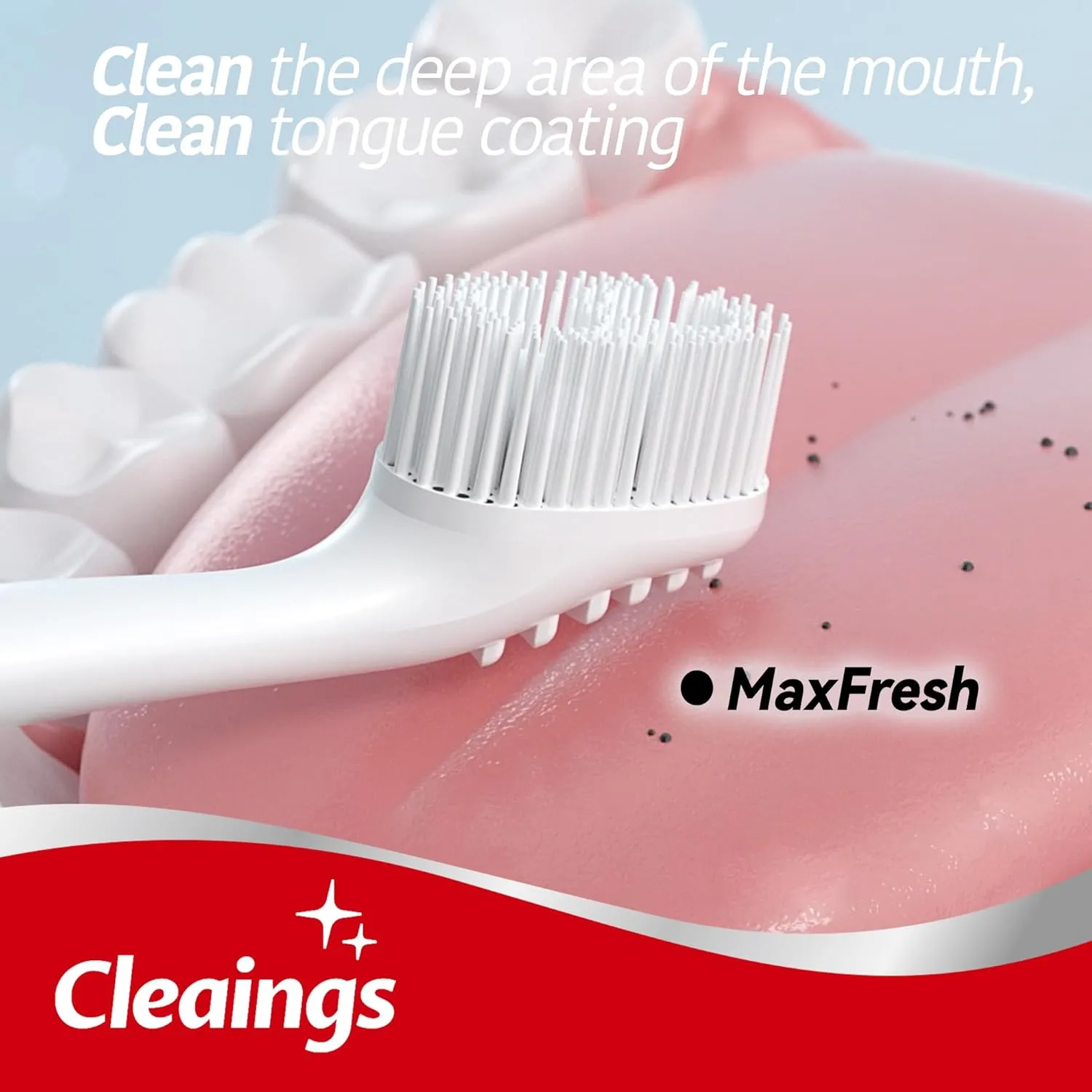 cleaings® Mini Brushes-Disposable Toothbrushes with Double Cleaning Beads Toothpaste and Clean Floss Picks for Work or Travel - 50 pcs-Mint Flavor（Pack of 1）