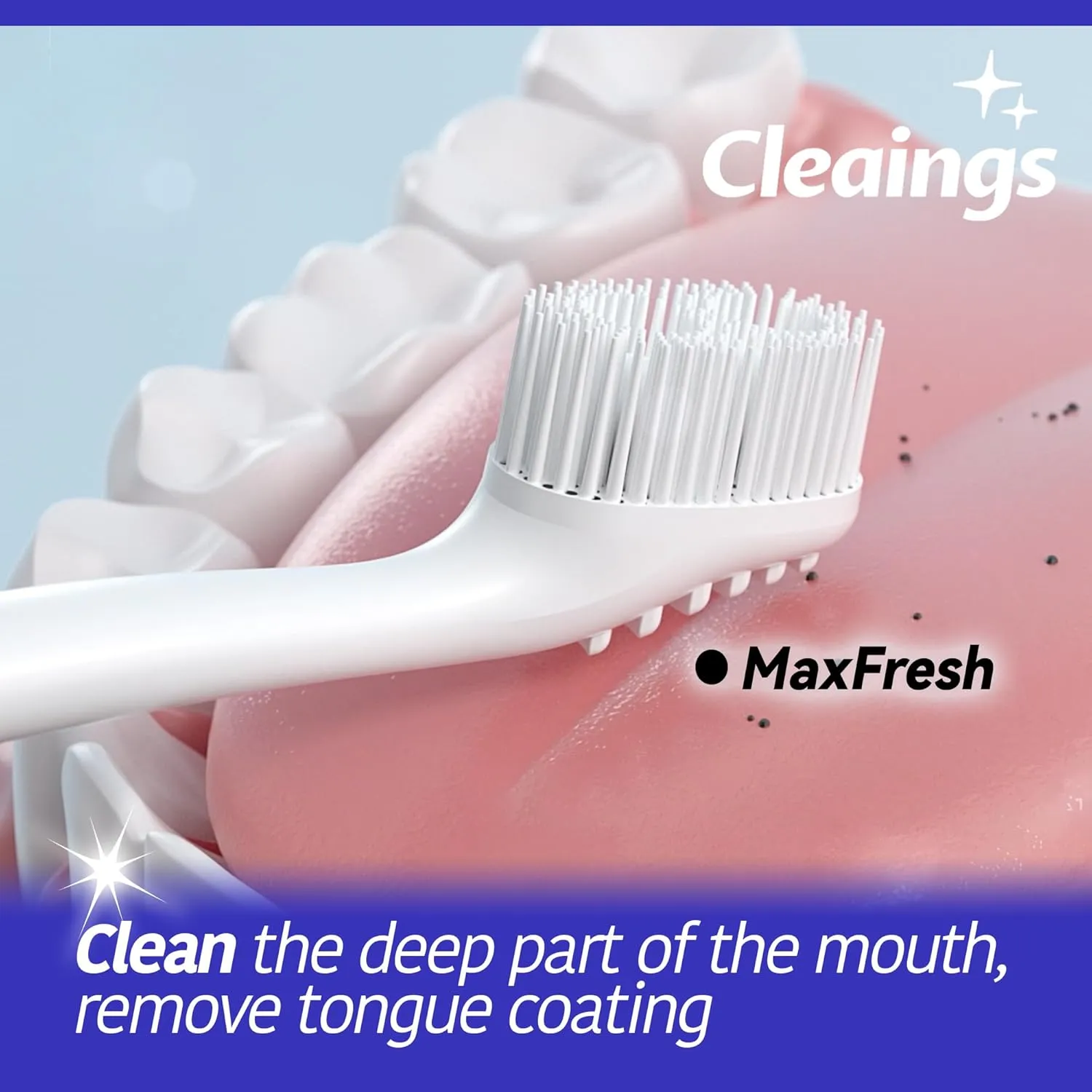 cleaings® Mini Brushes-Disposable Toothbrushes with Double Cleaning Beads Toothpaste and Pick for Daily Life or Travel, 20 Count-Mint Flavor（Pack of 5）