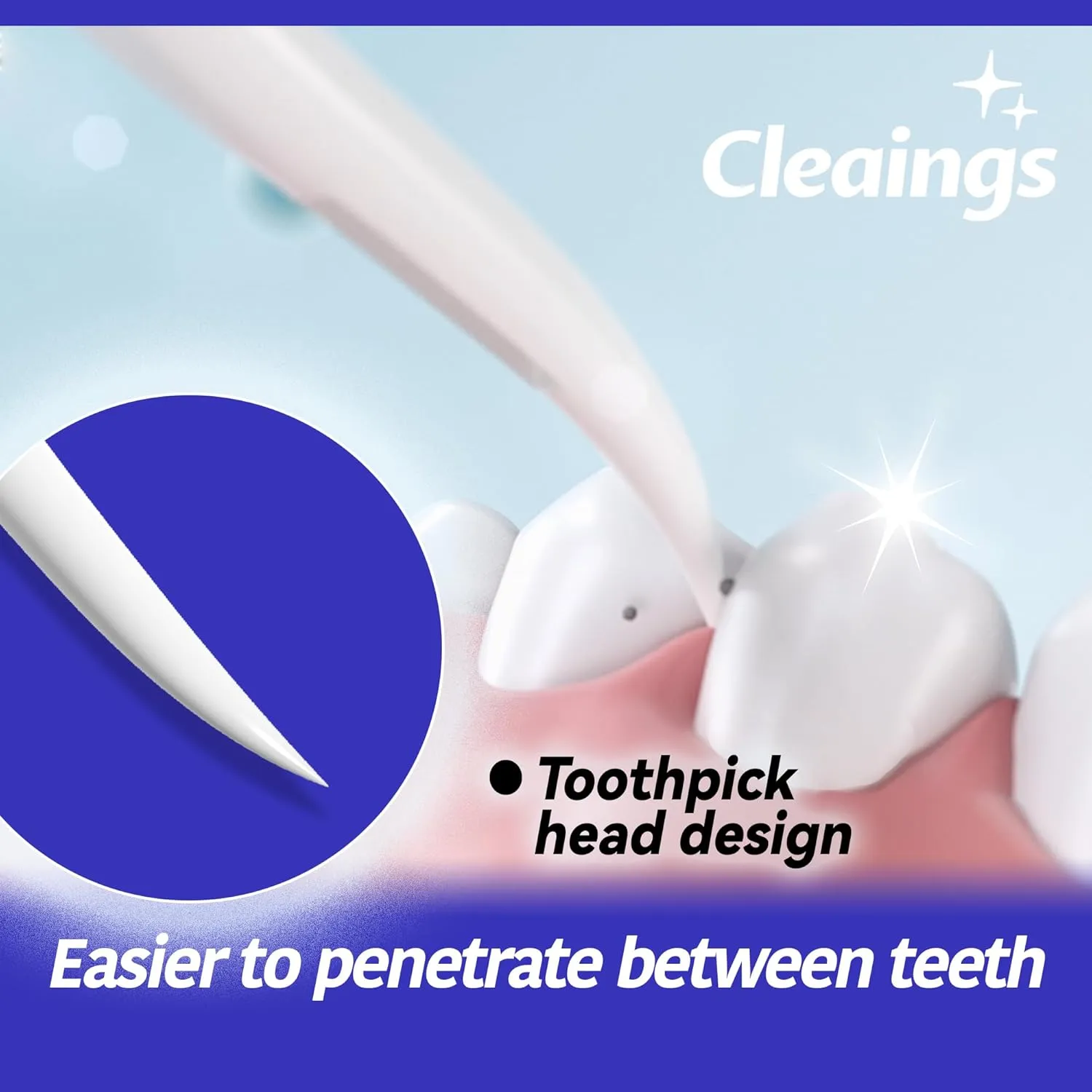 cleaings® Mini Brushes-Disposable Toothbrushes with Double Cleaning Beads Toothpaste and Pick for Daily Life or Travel, 20 Count-Mint Flavor（Pack of 5）