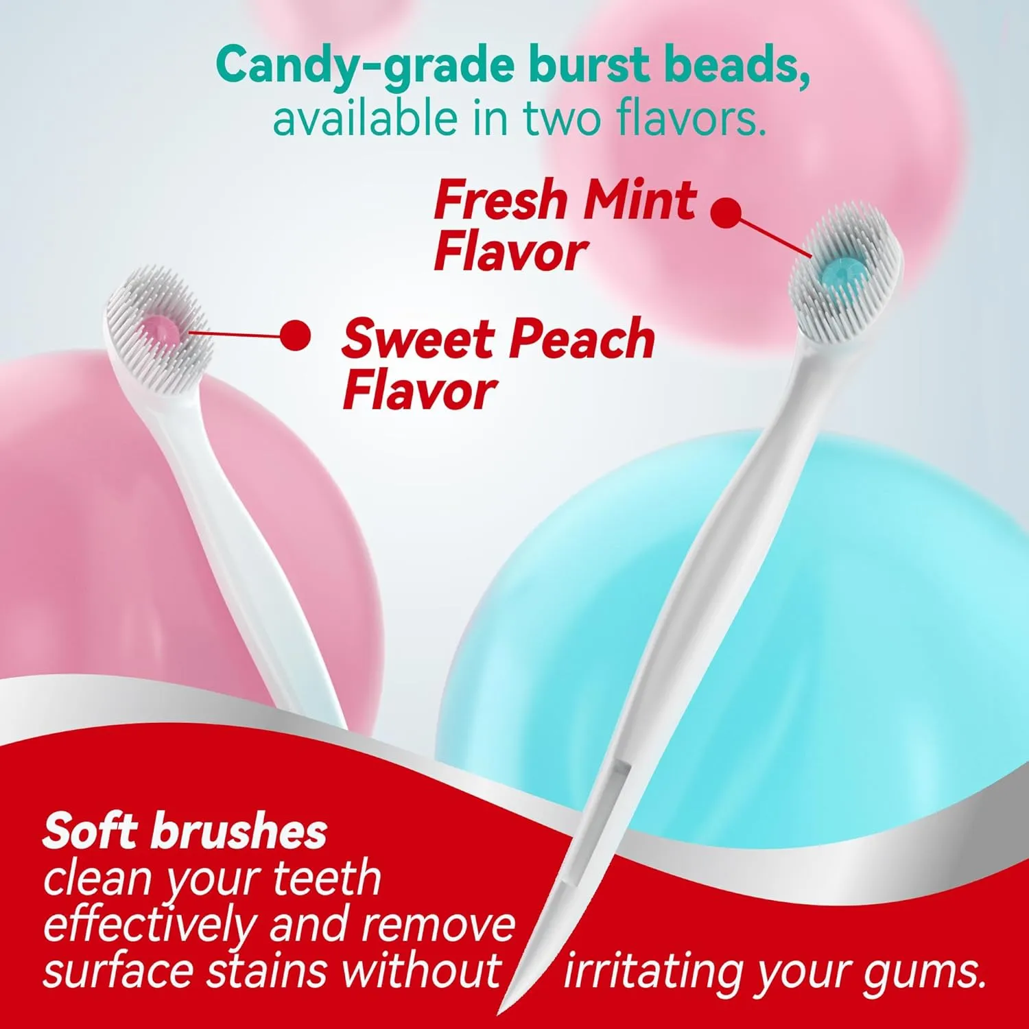 cleaings® Mini Brushes-Disposable Toothbrushes with Toothpaste and Pick for Work or Travel, 24 Count (Mixed Flavor（Pack of 5）)