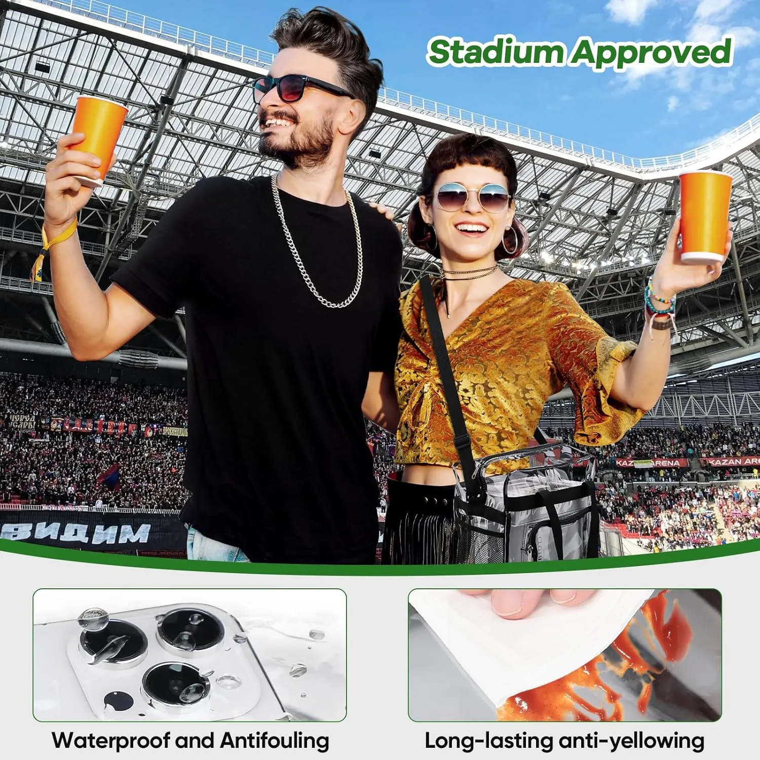 Clear Bag For Stadium Events, Clear Purse Stadium Crossbody Bag