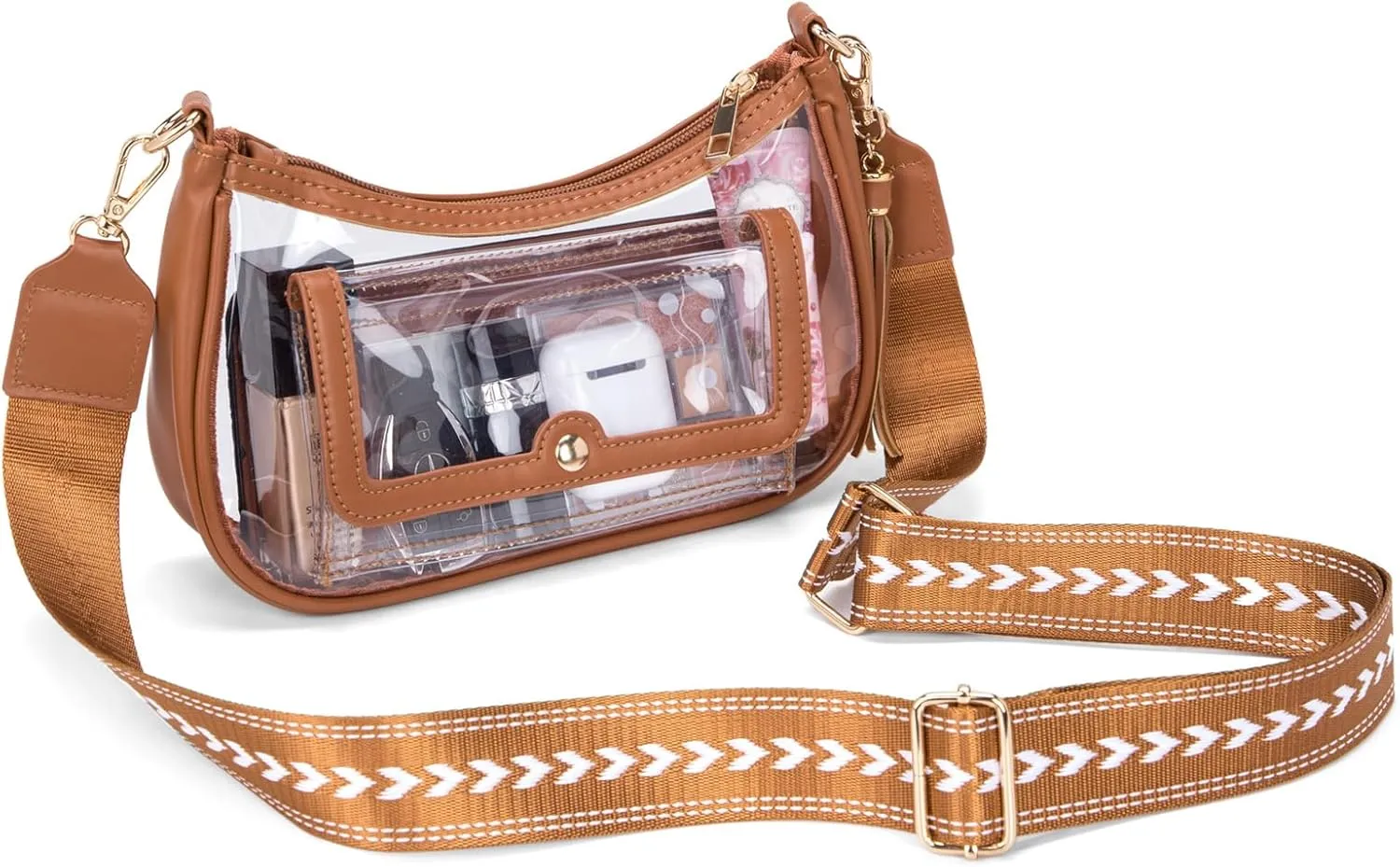 Clear Bag for Stadium Events, Clear Purses for Women, Crossbody Stadium Approved