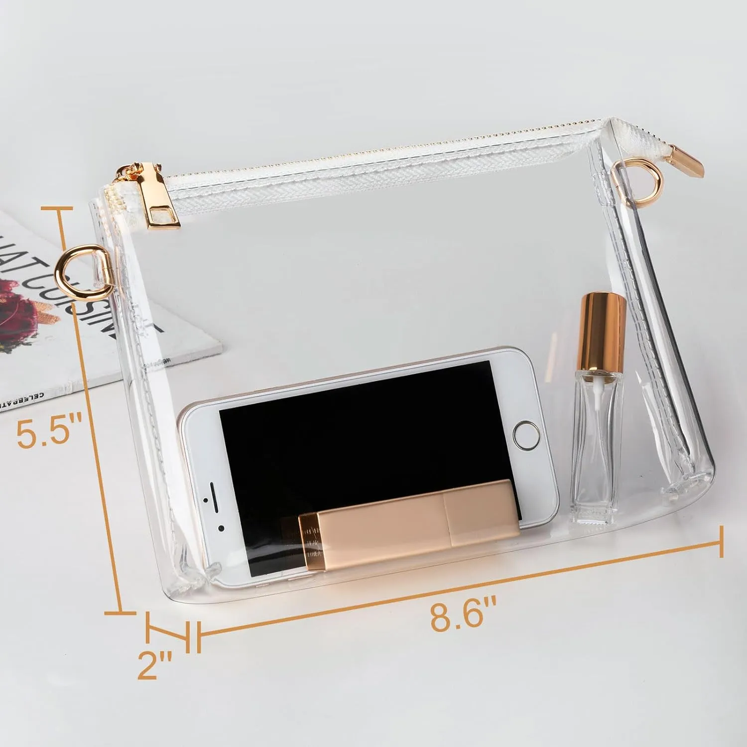 Clear Purse for Women - Stadium Approved Crossbody Bag, Small Stadium Bag for Concerts & Sports Events