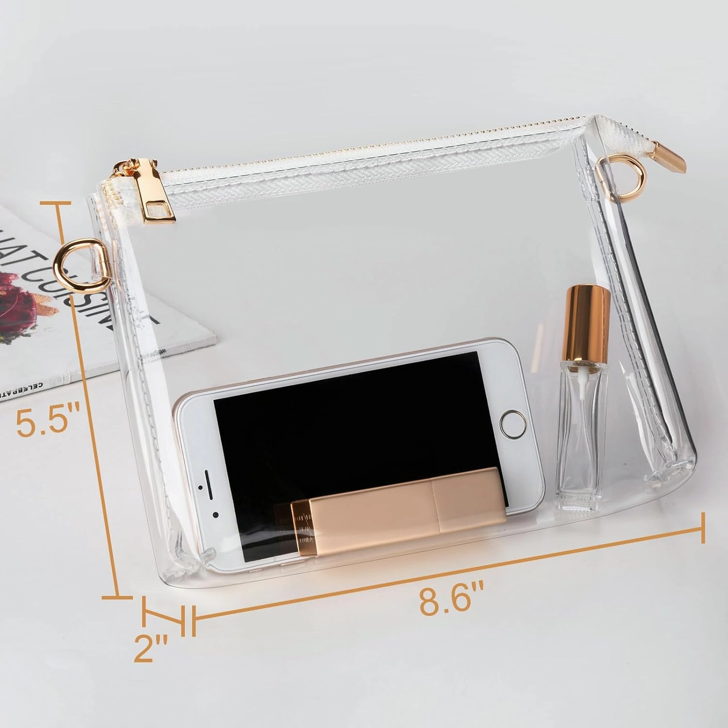 Clear Purse for Women - Stadium Approved Crossbody Bag, Small Stadium Bag for Concerts & Sports Events