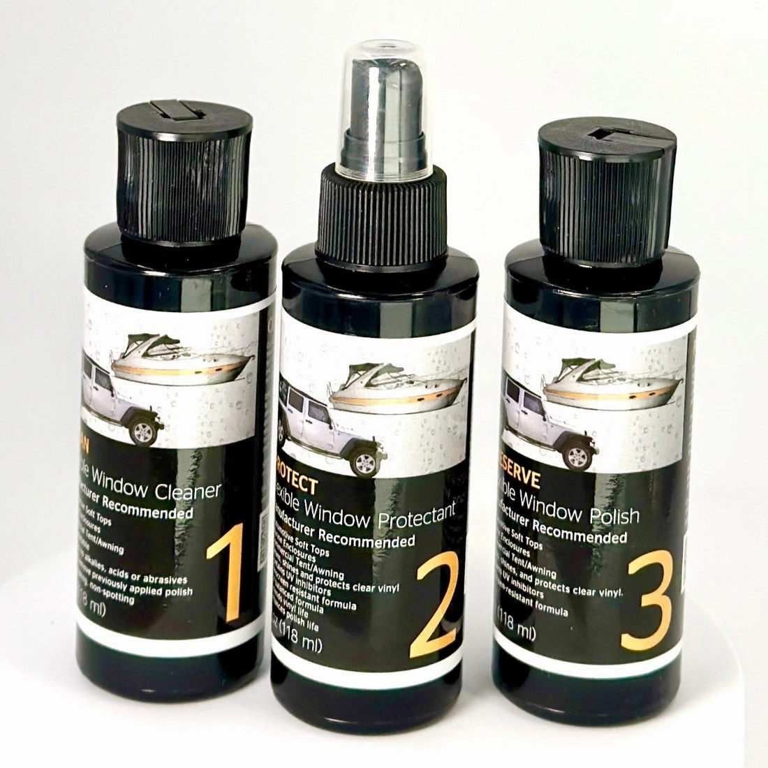 Clear Vinyl soft glass Cleaning Kit