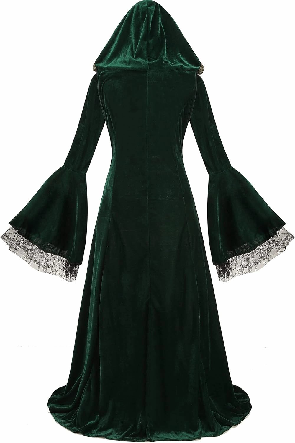 Colorful House Women Medieval Tea Party Dress Victorian Era Bubble Sleeves Velvet High Waist Long Dress with Belt and Gloves