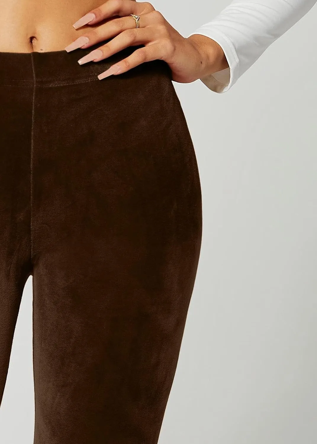 Conceited Leggings for Women in Luxe Velvet or Vegan Faux Leather - Available in Regular and Plus Size