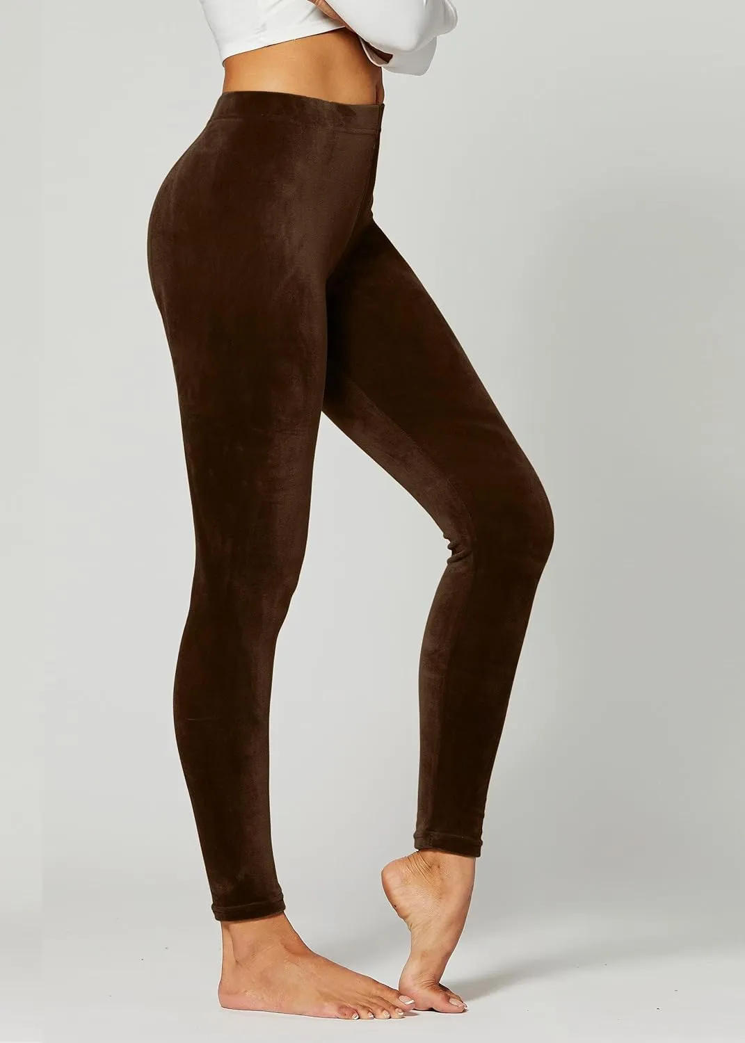 Conceited Leggings for Women in Luxe Velvet or Vegan Faux Leather - Available in Regular and Plus Size