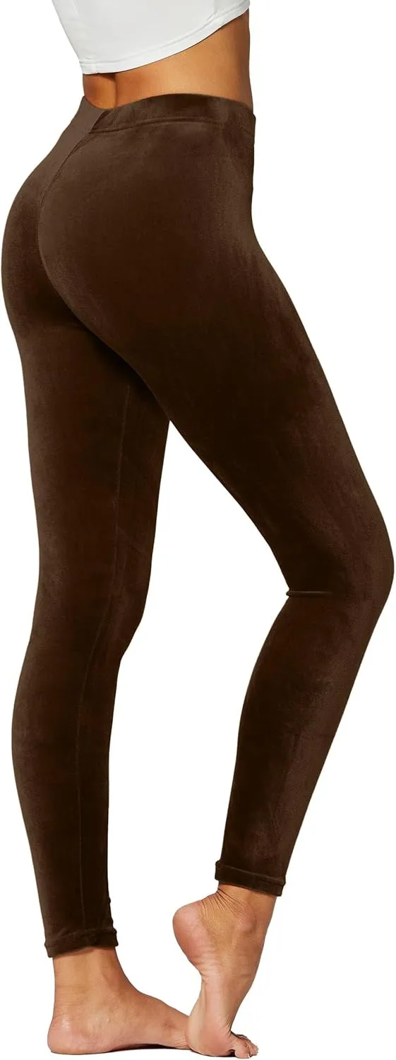 Conceited Leggings for Women in Luxe Velvet or Vegan Faux Leather - Available in Regular and Plus Size