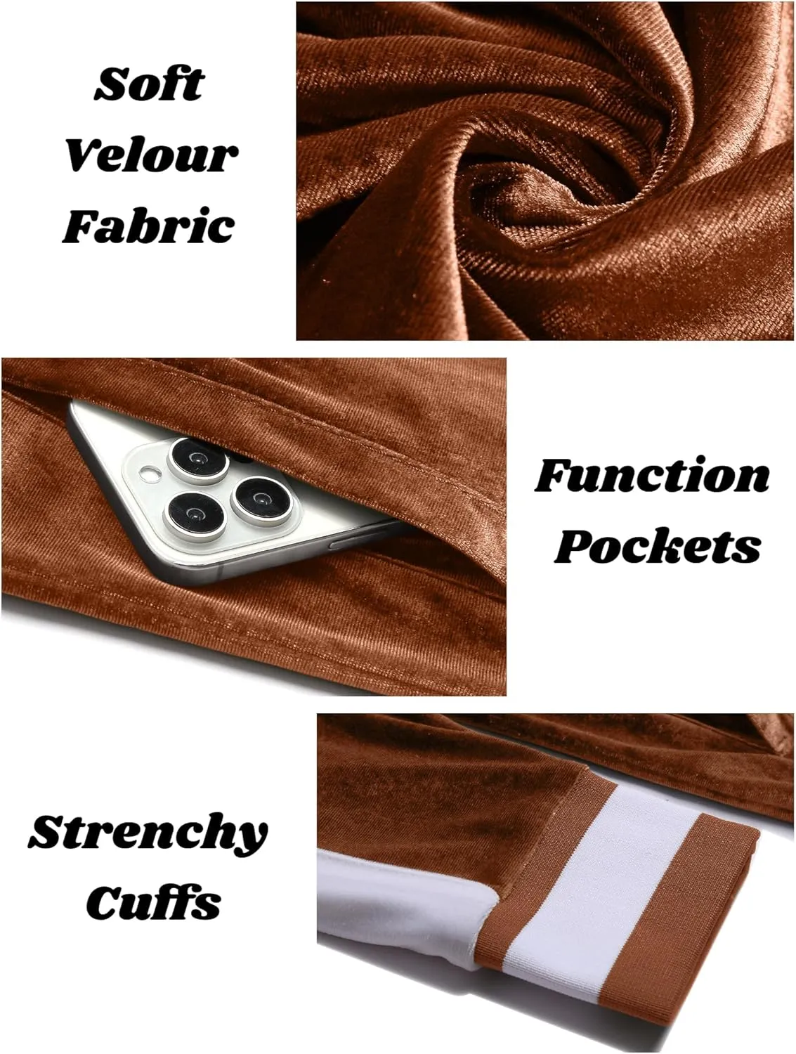 COOFANDY Mens Tracksuit 2 Piece Set Velour Velvet Sweatsuit Jogging Suits Full Zip Jacket Pants Outfits