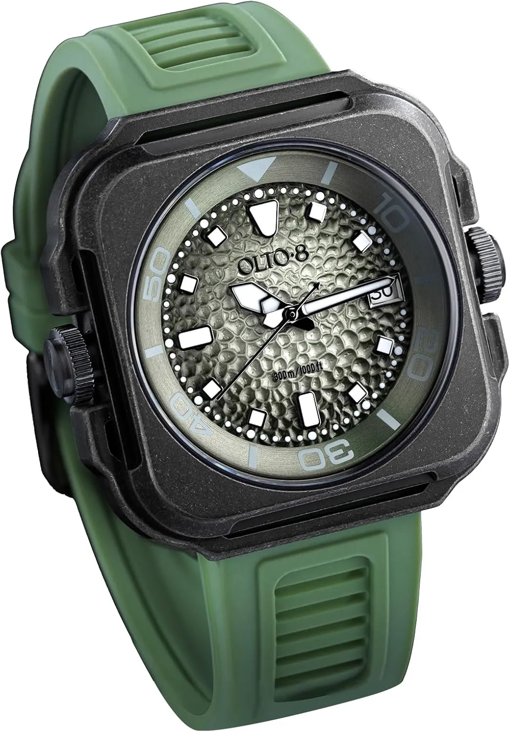 Coral Steward Diving Automatic Watch, Stainless Steel 300 Meters Waterproof with Silicone Strap Wristwatch Accessories Gift for Men, Sapphire Crystal Mirror Gifts for Men and Women Retro