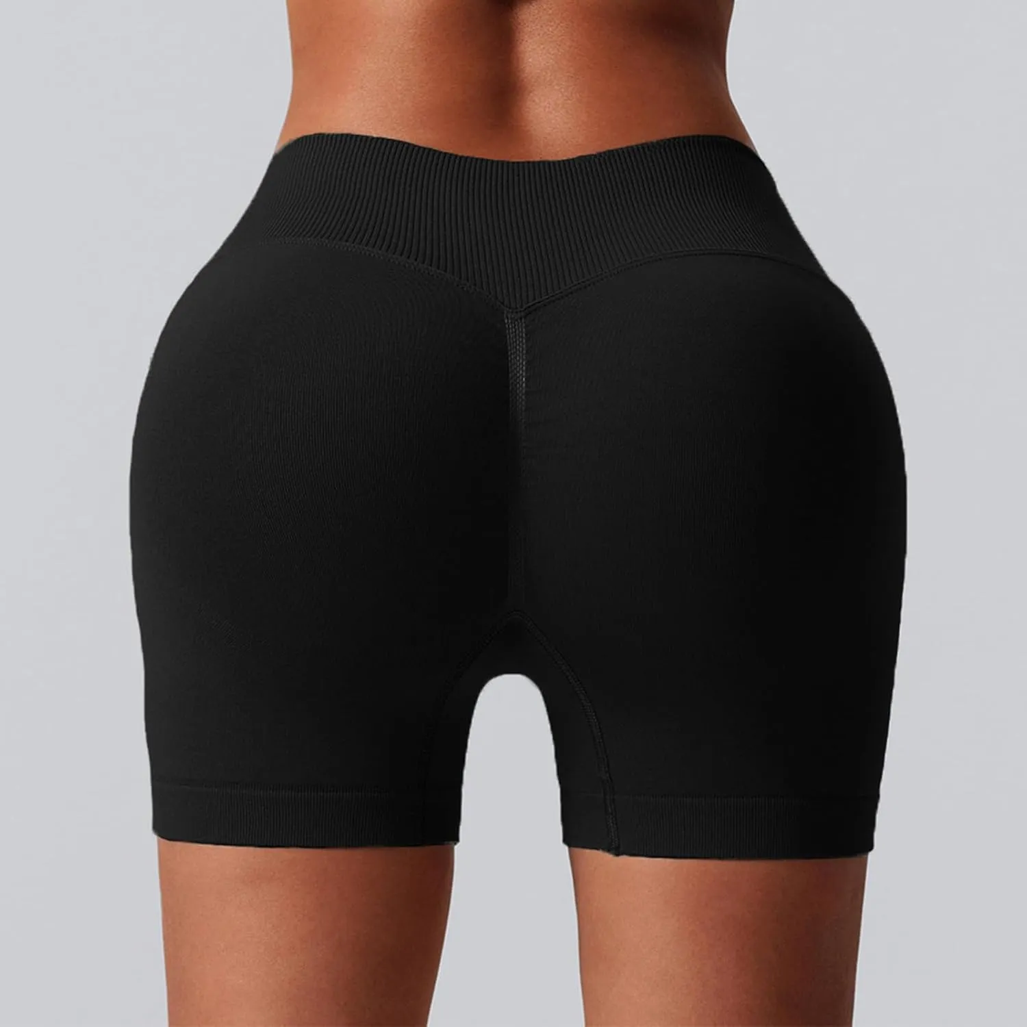Coume 3 Pack Workout Shorts for Women Waist Seamless High Cross Scrunch Butt Lifting Biker Gym Yoga Athletic Booty Shorts