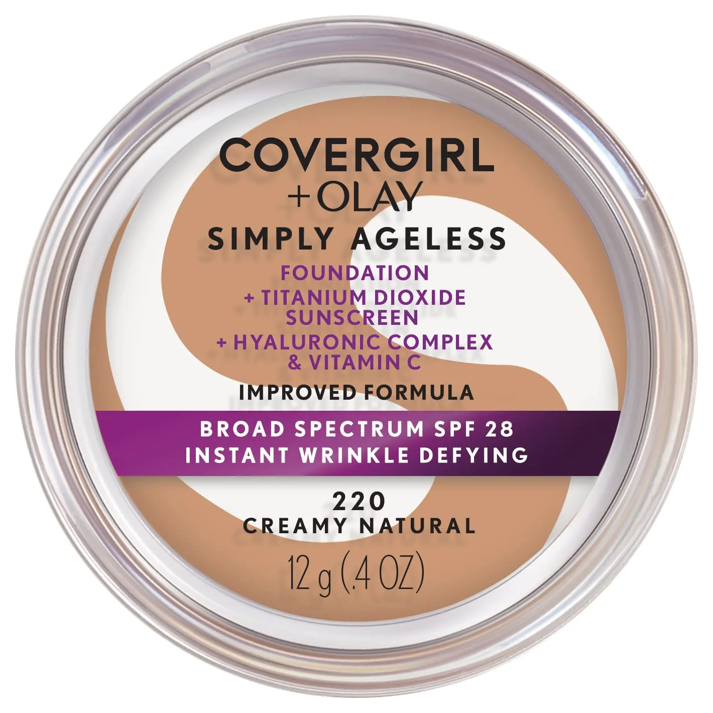 Covergirl   Olay Simply Ageless 3-in-1 Liquid Foundation, Creamy Natural & & Olay Simply Ageless Instant Wrinkle-Defying Foundation, Creamy Natural 0.44 Fl Oz